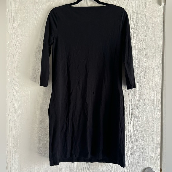 Garnet Hill Essential Three-Quarter-Sleeve Linen Dress. Size 4 - Picture 3 of 8